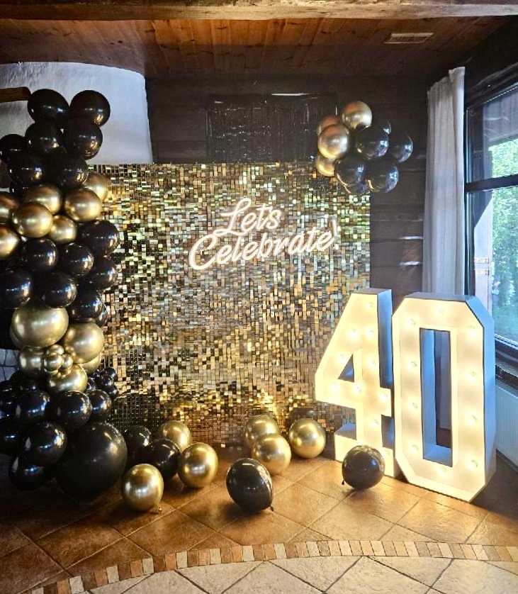 Ścianka na 40 urodziny wynajem