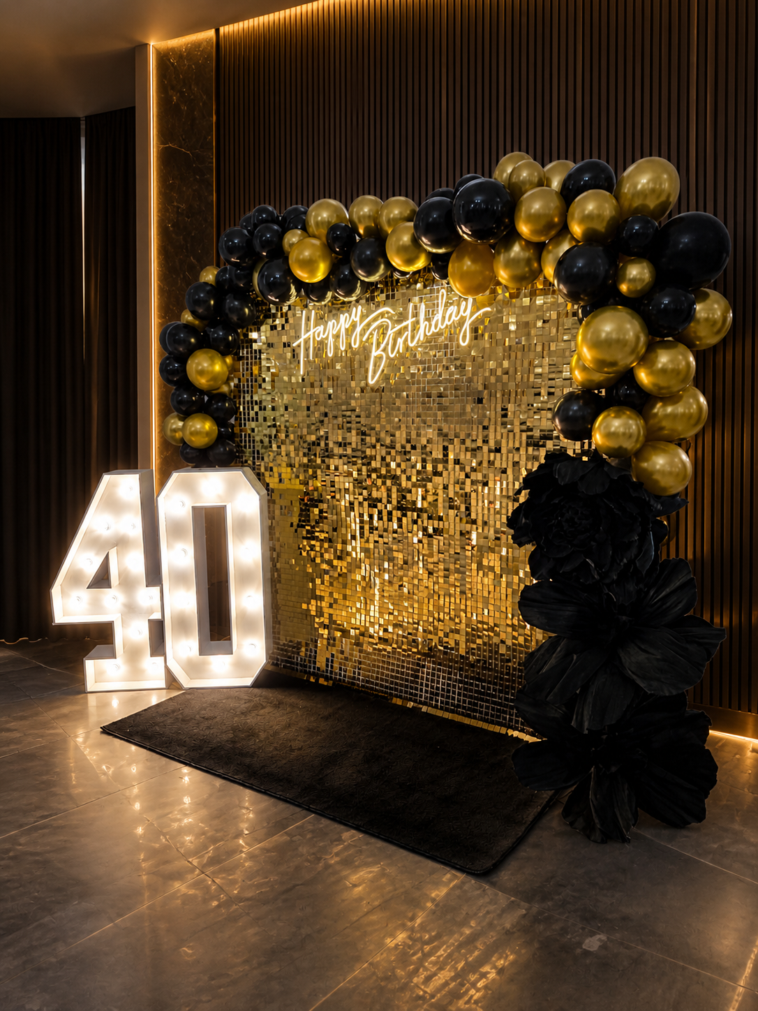Read more about the article Ścianka urodzinowa Black&Gold Premium